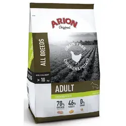 Arion Original Grain Free Chicken & Potato Hundefutter 12kg - Hundefutter, glutenfrei und getreidefrei - ideal für empfindliche Hunde, mit hochwertigem Huhn und Kartoffeln für beste Verträglichkeit.