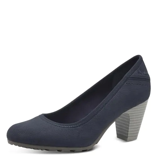 Produktbild s.Oliver Damen Pumps mit Blockabsatz, Bequem und Stilvoll, Blau (Navy), 40 EU