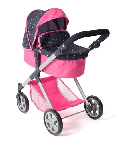 Bayer Chic 2000 Puppenwagen Mila, 2in1 Kombi-Puppenwagen, Konfetti pink