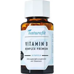 Naturafit Vitamin B Komplex Premium Kapseln 40.2 g - Arzneimittel mit hochwertigem B-Komplex für mehr Energie und Vitalität, ideal zur Unterstützung des Nervensystems.