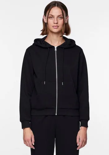 pieces Sweatjacke Chilli - Unifarbene Kapuzenjacke - Funktionsjacken für Damen, aus 60% Baumwolle und 40% Polyester, ideal für Freizeit und Sport, mit praktischer Kapuze und normaler Passform.