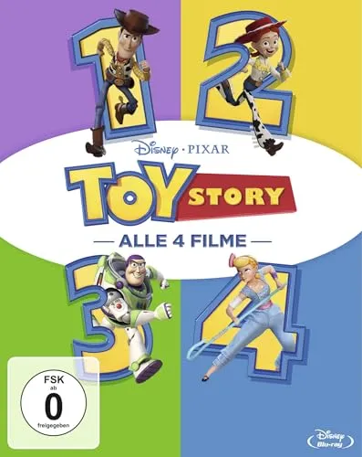 Toy Story 1-4 [Blu-ray] - Die komplette Toy Story Sammlung, freigegeben ohne Altersbeschränkung - ideal für die ganze Familie!