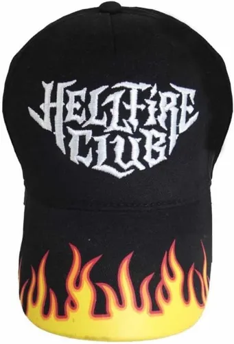 Stranger Things Hellfire Club Baseball Cap - Stylische Baseball Cap aus Baumwolle im Hellfire Club Design, perfekt für Fans der Serie und ideal für Freizeitlooks.