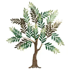 Formano Wanddeko Baum mit Blättern, grün-braun 70x77cm - Hochwertige Wanddeko aus Metall, handgefertigt und bunt bemalt. Ideal für stilvolle Raumgestaltung. Maße: 70x77cm, bringt natürliche Eleganz in Ihr Zuhause.