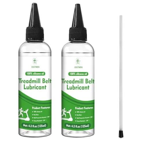 EIGTWEN 2 x 125ml laufband öl, 100% silikonöl laufband, hochtemperaturbeständig, stabil laufbandöl, laufband silikonöl geeignet für die meisten Laufbandtypen