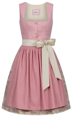 Nübler Trachtenkleid Mididirndl Gina in Rosa von Nübler