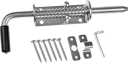 Produktbild Torriegel Mit Feder Federriegel Verzinkt Türriegel Bolzenriegel 220Mm Bodenschieber