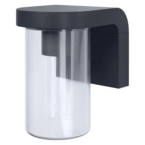 OSRAM HOMELIGHTING ENDURA Classic Cascade Wall E27 Clear LED-Außenwandleuchte - Moderne Außenleuchte aus Aluminium mit klarem Glasdiffusor, ideal für die Anstrahlung von Fassaden, Terrassen und Wegen. Flexibel durch E27-Sockel und einfache Installation.