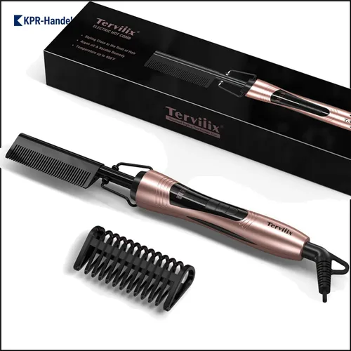 Eleganter Haarglätter Kamm mit Keramikbeschichtung und Anti-Verbrühung Funktion