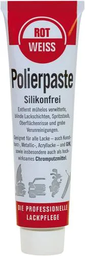 ROTWEISS Polierpaste Lackpolitur 100 ml Tube - Lackpolitur & -wachs für optimalen Fahrzeugschutz, ideal für Oldtimer und sorgt für strahlenden Glanz auf allen Lackoberflächen.