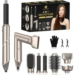 Fleau Beauty Lockenstab – PRO Edition – Multistyler – Haartrockner– Lockenwickler – Stylingbürste – Warmluftbürste