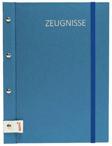 ROTH Zeugnismappe Metallium mit Buchschrauben, blau