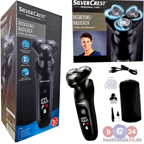 Produktbild SILVERCREST® PERSONAL CARE Rotationsrasierer SRR 3.7 E6