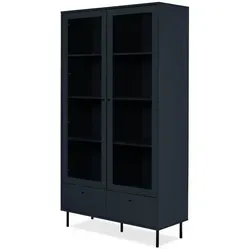 Furn.Design Vitrine Caracas blau 100/183 cm von Furn.Design