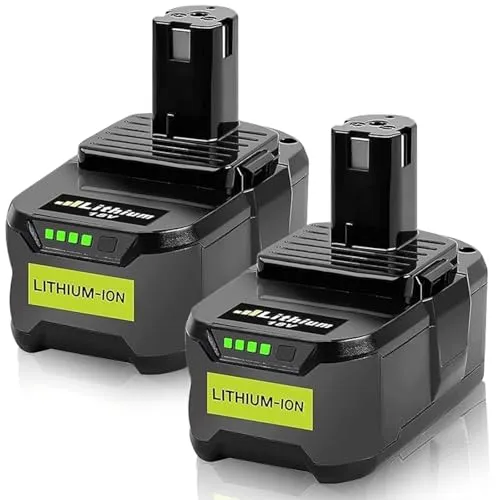 Stück 5,0Ah Ersatzakku für Ryobi 18V P108 Akku Li-ion Batterie, Akku für Ryobi ONE+ P104 P105 P107 RB18L50 RB18L40 RB18L25 RB18L15 RB18L13 Werkzeugen Akku mit LED-Anzeige 2