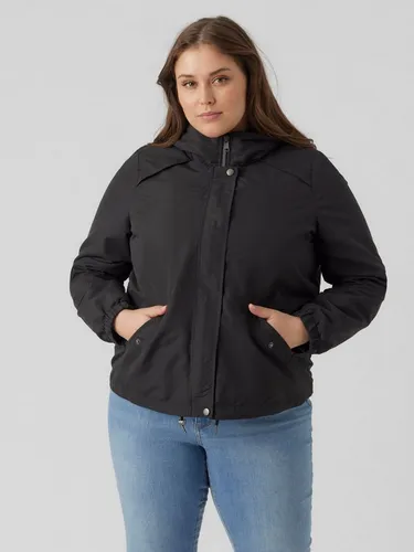 Vero Moda Curve Parka VMCZOA schwarz M (46) - Stylischer Parka in klassischem Schwarz, ideal für die Übergangszeit. Mit praktischen Patten- und Klappentaschen sowie lockerer Passform für optimalen Tragekomfort.