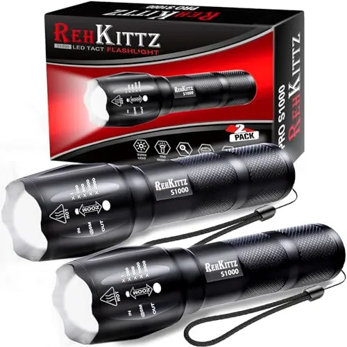 REHKITTZ Taschenlampe 2000 Lumen