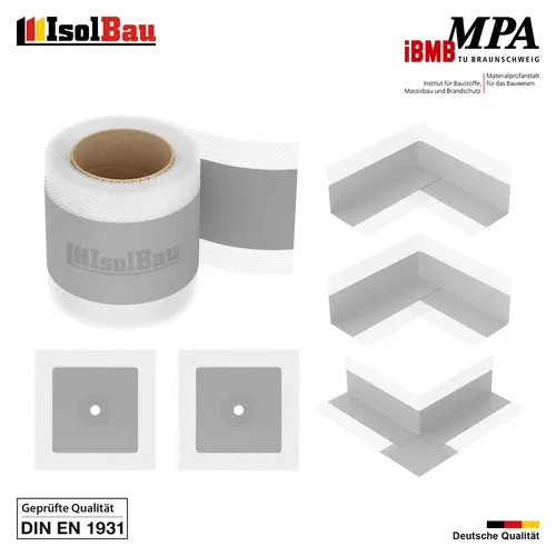 Isolbau Bandset Dichtset Dichtband 10m Innenecke Dusche Bad Dichtmanschetten