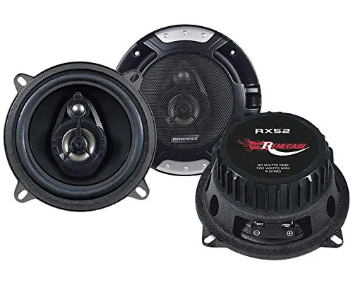 Renegade RX52 13 cm 2-Wege-Lautsprecher - Car-HiFi-Lautsprecher mit 160 Watt max, ideal für kraftvollen Klang im Auto. Polypropylen-Membran für klare Töne und hohe Belastbarkeit von 80 Watt RMS.