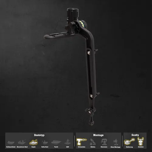 Scotty Geberhalterung 140 mit zusätzlichem Steckplatz für Plattform Geberstange