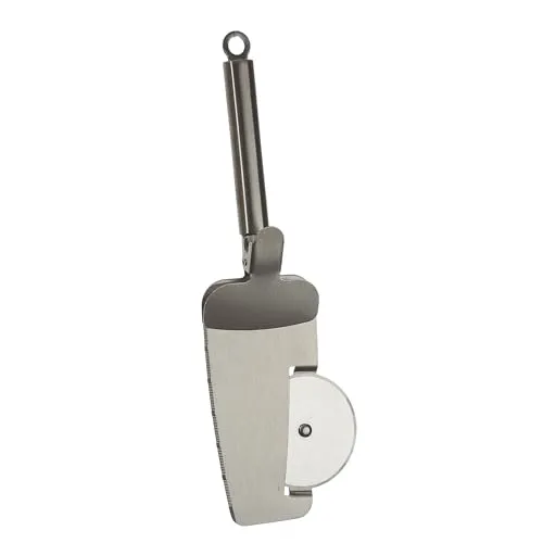 Pizza Multitool 4in1 Pizzaschneider Pizzaschaufel Pizzasäge Klammer Edelstahl