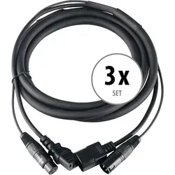 Pronomic Stage IECD-2.5 DMX Hybridkabel C/DMX 2,5m 3x Set