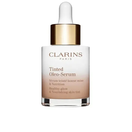 CLARINS Tinted Oleo-Serum 2.5 30 ml - Make-up & Pflege in einem: Das getönte Serum sorgt für einen natürlichen Teint und spendet Feuchtigkeit mit wertvollem Haselnuss- und Jojobaöl. Ideal für ein strahlendes Satin-Finish!