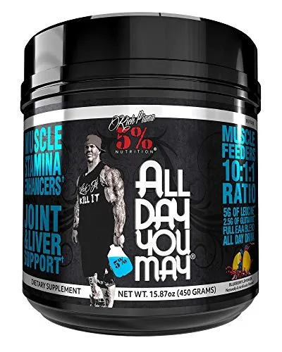Rich Piana 5% Nutrition All Day You May, 435g Dose , Blueberry Lemonade