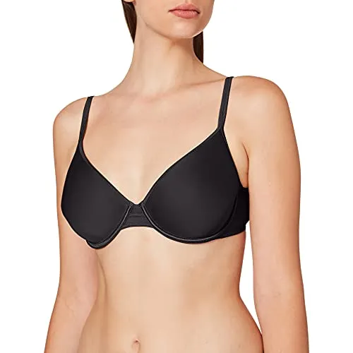 Sassa Damen BH Bügel vorgeformt, Einfarbig, Schwarz (Gr. 80B)