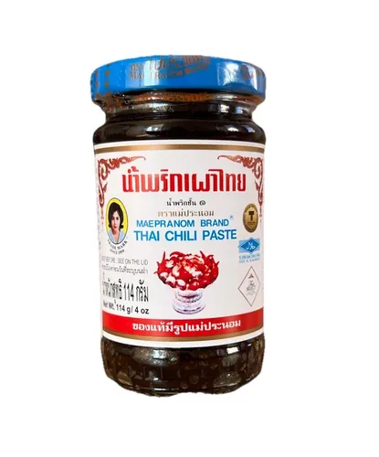 Mae Pranom Chilipaste in Öl Nam Prik Pao Chili Paste 114g Thailand