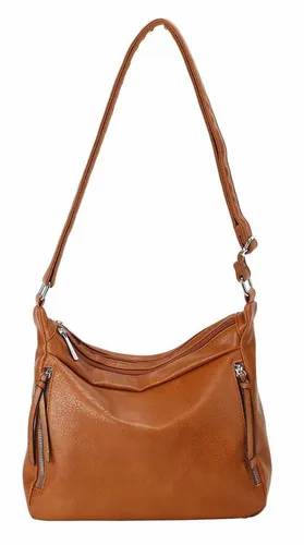 ITALYSHOP24 Schultertasche Damen Tasche Shopper Crossbody Handtasche Umhängetasche Beuteltasche, CrossOver Damentasche Hobo Bag Henkeltasche Reisetasche Leder Optik