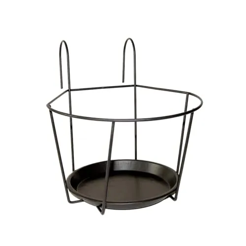 Esschert Design Grau Balkon-Topfaufhänger, groß in grau von Esschert Design