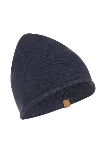 camel active Damen Beanie aus Reiner Baumwolle Nachtblau