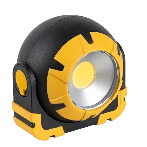 LED’s work LED Akku Arbeitsleuchte 10W 800 Lumen 4000K neutralweiß IP54 tragbarer Baustrahler | USB-C wiederaufladbar, 2 Leuchtstufen bis 4h Laufzeit, Bauleuchte Werkstattleuchte Outdoor