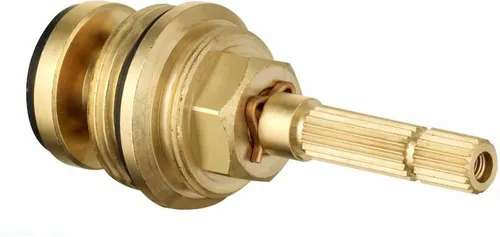 Ersatz - Ventiloberteil für Heinrichschulte UP-Ventile 1/2 Zoll - Bad- & Duscharmaturen, hochwertiges Oberteil mit kürzbarer Spindel und verlängerter Verzahnung für einfache Anpassung.