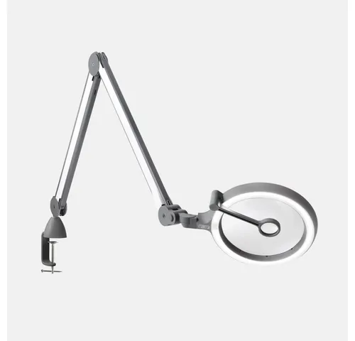 daylight D25100 Iq Magnifyer - Weitreichende Vergröterungslampe - Leselupen mit 1,75-facher Vergrößerung und 60 ultrahellen LEDs, ideal für Industrie und Kliniken. Ergonomisches Design für maximale Reichweite von 118 cm.