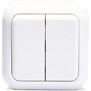 McPower Lichtschalter Finery, weiß, Aufputz 2-fach, Serienschalter