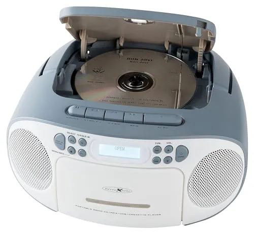 Reflexion RCR2260DAB Boombox - Vielseitige Boombox mit DAB+, UKW Radio, CD-Player und Kassettendeck. Genießen Sie rauschfreie Musik in bester Qualität überall dank tragbarem Design und Batteriebetrieb.