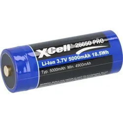 XCell Spezial-Akku 26650 Li-Ion 5000 mAh - Leistungsstarker 26650 Li-Ion Akku mit 5000 mAh für zuverlässige Energieversorgung in verschiedenen Anwendungen.