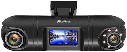 NavGear QHD-Dual-Dashcam mit G-Sensor und IR-Nachtsicht - Dashcam mit 2 Kameras für umfassende Überwachung, bietet hochauflösende Aufnahmen vorne und hinten sowie GPS für präzise Standortdaten.