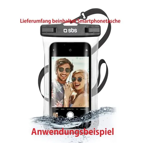 SBS Black Water Selfie Case f�r Smartphones bis 6,8 von SBS