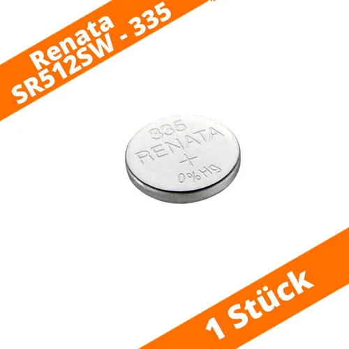 Renata 335 1,55 V SR512SW SR512 6mAh Knopfzelle Uhrenbatterien Silberoxid 1 x