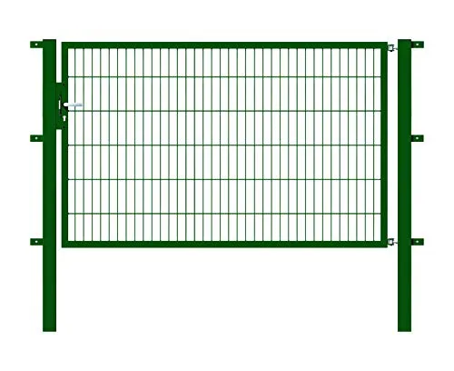 Einzeltor ALBERTS Flexo 200 x 120 cm Typ 6/5/6 - Gartenzäune, stabiles Metalltor in Grün, ideal für den sicheren Zugang zu Ihrem Garten.