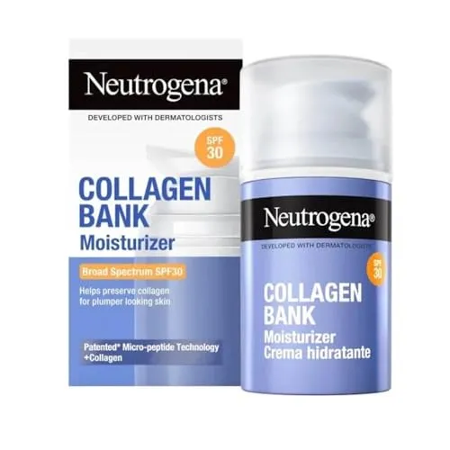 Collagen Bank Feuchtigkeitscreme SPF 30 - 50ML - Hochwertige Feuchtigkeitscreme mit 50 ml, ideal für alle Hauttypen. Sie bietet effektiven Schutz mit hohem Lichtschutzfaktor 30 und sorgt für ein frisches Hautbild.