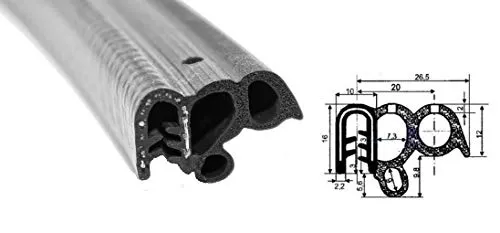 Kantenschutzprofil Gummidichtung T-70 Schwarz Universal Türgummi Kofferraumdichtung Kaderband