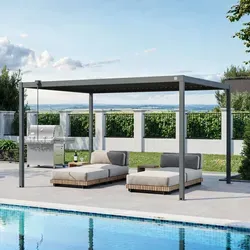 Produktbild PRIMEYARD 3x4m Pergola in Anthrazit mit Lamellendach