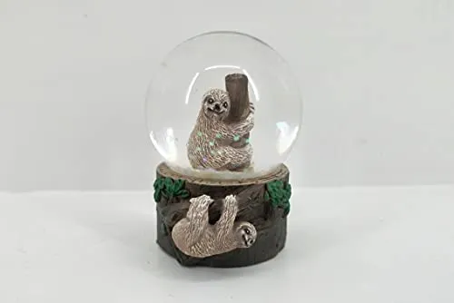 Cornelissen Glitzerkugel Faultier, 6 cm, Schneekugel Tier Tiere Schneekugeln Fautiere