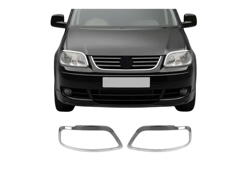 OMAC Zierleisten-Aufkleber für VW Caddy 2003-2010 - Edelstahl 2tlg Zierleisten, langlebig und rostbeständig, schützt Ihr Fahrzeug vor Kratzern und verleiht ihm einen stilvollen Look.