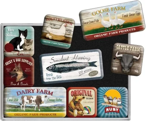 Nostalgic-Art Magnet 9tlg. Magnetset - Animal Club