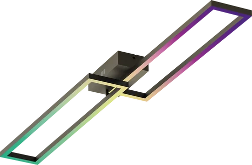 MLI 404124 - Smart Light, tint Deckenleuchte Ciso, schwarz, RGBW - Connected Light - Smarte tint LED-Deckenleuchte mit flexibler Optik, steuerbar über Bluetooth und Amazon Alexa, ideal für stimmungsvolle Beleuchtung in jedem Raum.